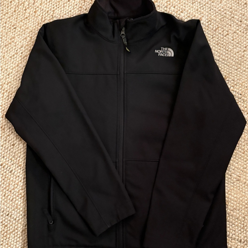 North Face Jacket Youth Large or Adult XS Black Full Zip Lightweight Fleece Coat